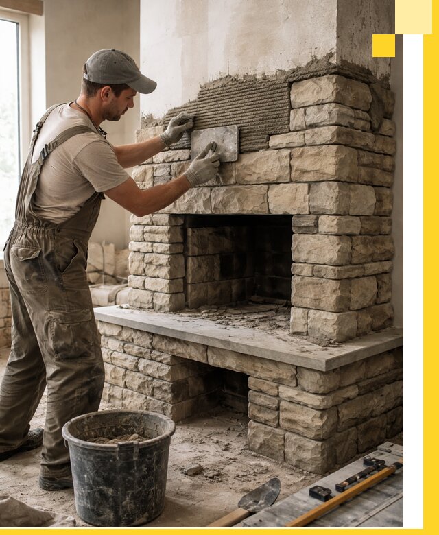 Строительство каминов под ключ в Устях-Джегуте от проектирования до монтажа