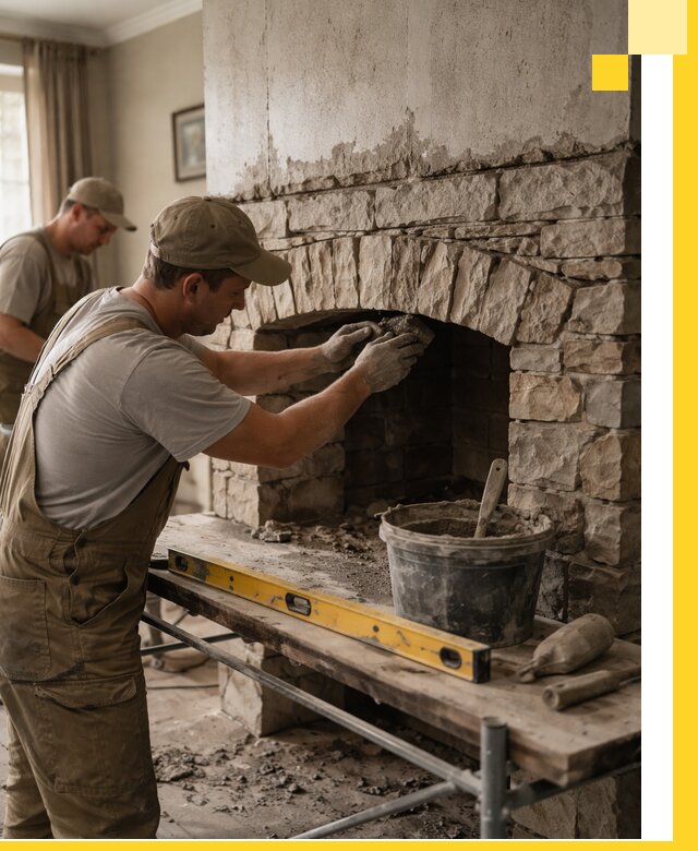 Изготовление каминов под ключ в Устях-Джегуте, монтаж и отделка