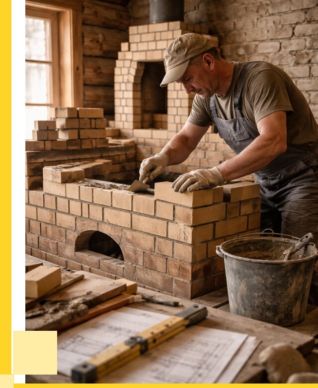 Кладка печей из кирпича в Устях-Джегуте цены от 30369 р. - ЭриданСтд