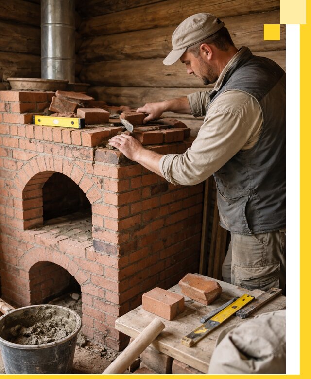 Изготовление и установка русских печей в Устях-Джегуте под ключ