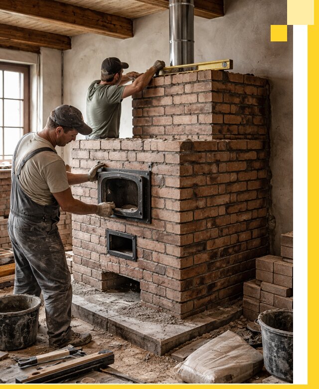 Печи для загородного дома под ключ в Устях-Джегуте — монтаж и сервис