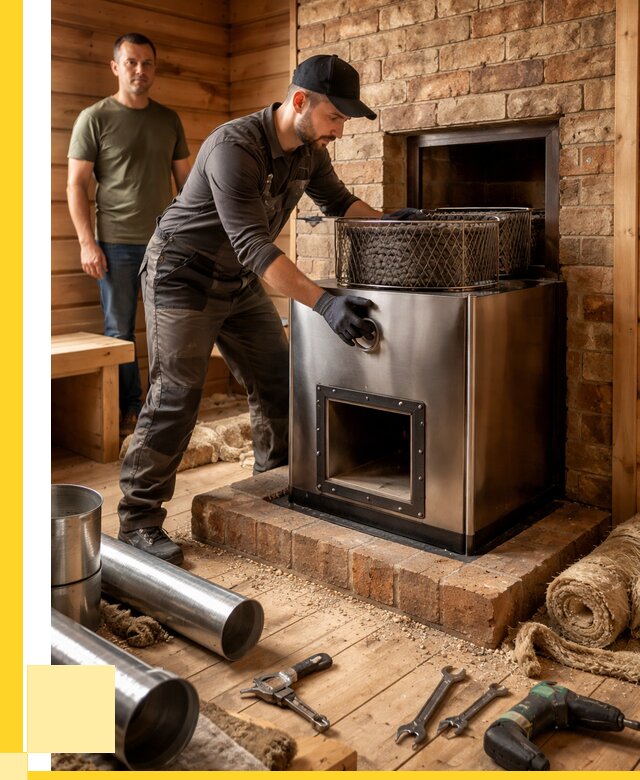 Монтаж банных печей под ключ в Устях-Джегуте от 18221 р., ЭриданСтд