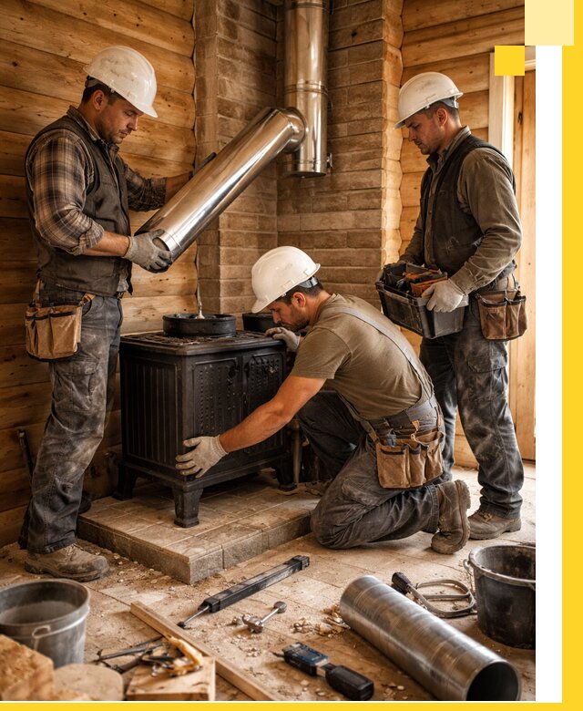 Профессиональный монтаж банных печей и дымоходов в Устях-Джегуте