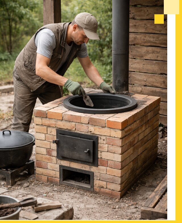 Изготовление и установка печей для казана в Устях-Джегуте под ключ