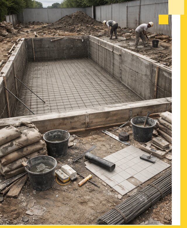 Строительство бассейнов под ключ в Устях-Джегуте, дизайн и монтаж