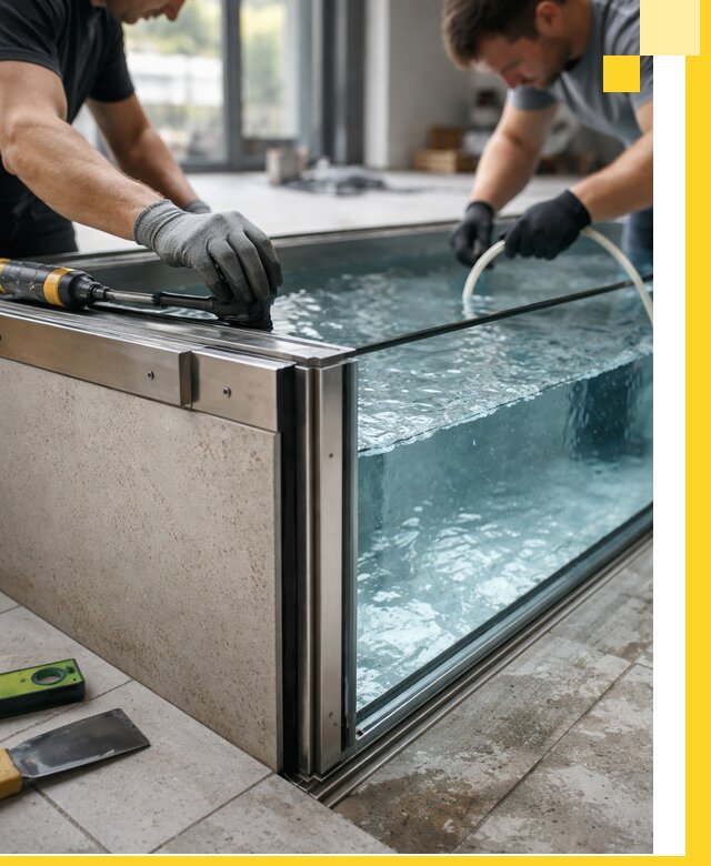 Проектирование и монтаж стеклянных бассейнов в Устях-Джегуте