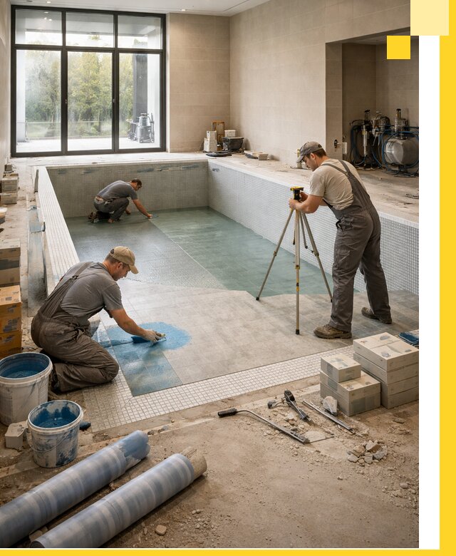 Проект и строительство закрытых бассейнов в Устях-Джегуте под ключ