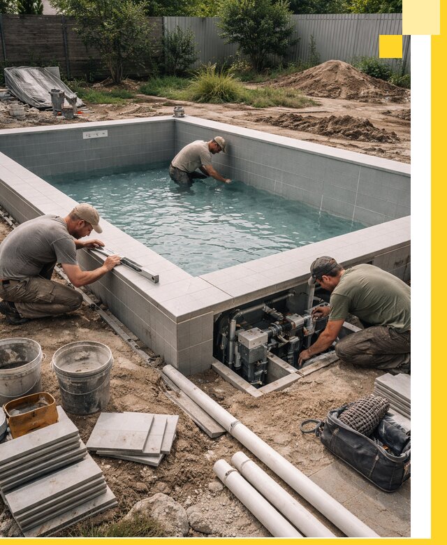 Строительство и монтаж бассейнов для дачи под ключ в Устях-Джегуте