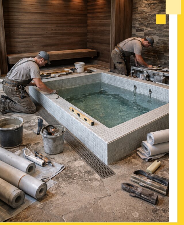 Установка и строительство бассейнов для сауны в Устях-Джегуте