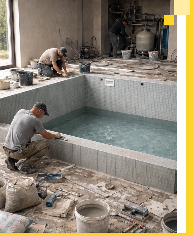 Строительство и монтаж бассейнов в помещении в Устях-Джегуте