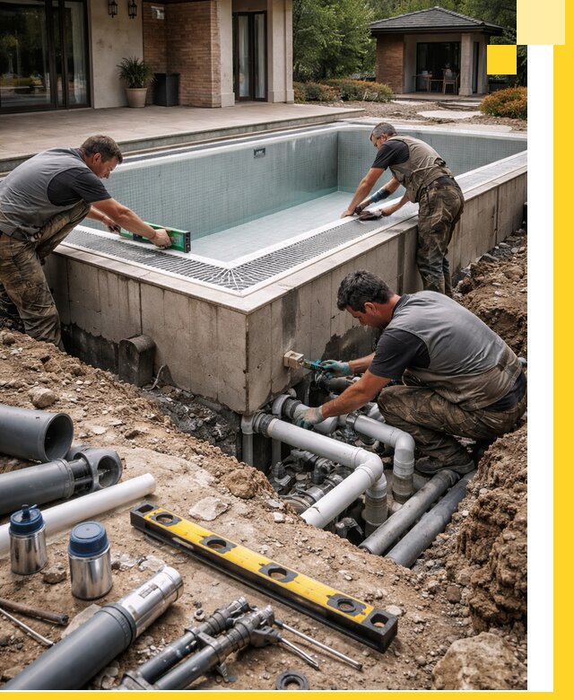 Строительство переливных бассейнов в Устях-Джегуте под ключ