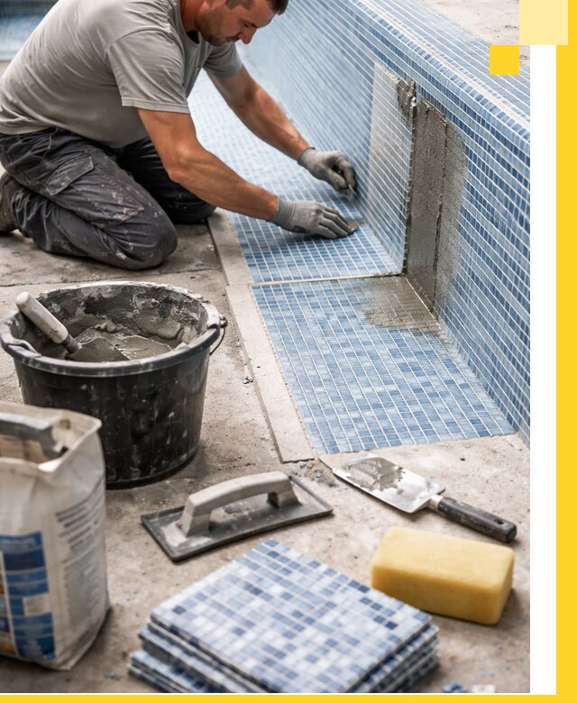 Укладка и ремонт мозаики для бассейнов под ключ в Устях-Джегуте