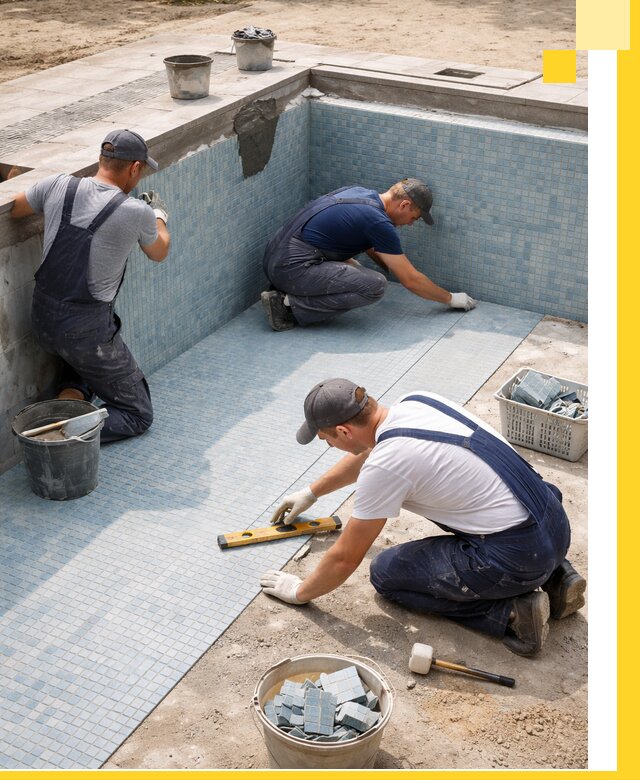 Укладка и установка плитки для бассейнов под ключ в Устях-Джегуте