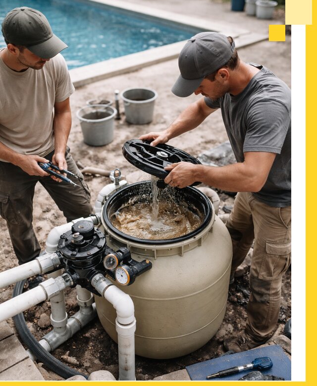 Установка и обслуживание песочных фильтров для бассейнов в Устях-Джегуте