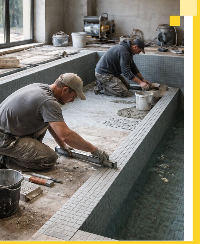 Строительство бассейна в частном доме в Устях-Джегуте под ключ