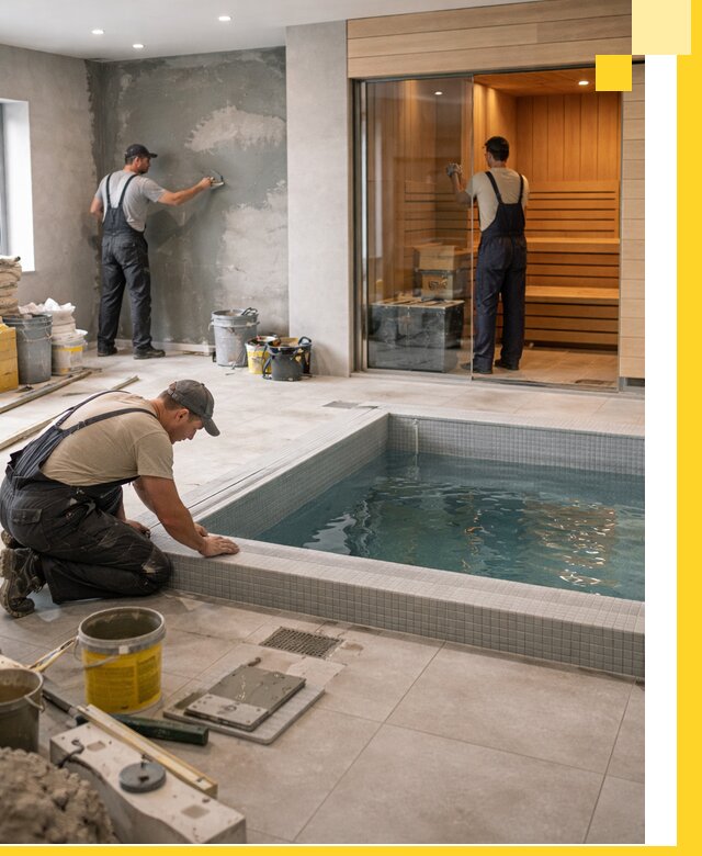 Проектирование и строительство сауны с бассейном в Устях-Джегуте