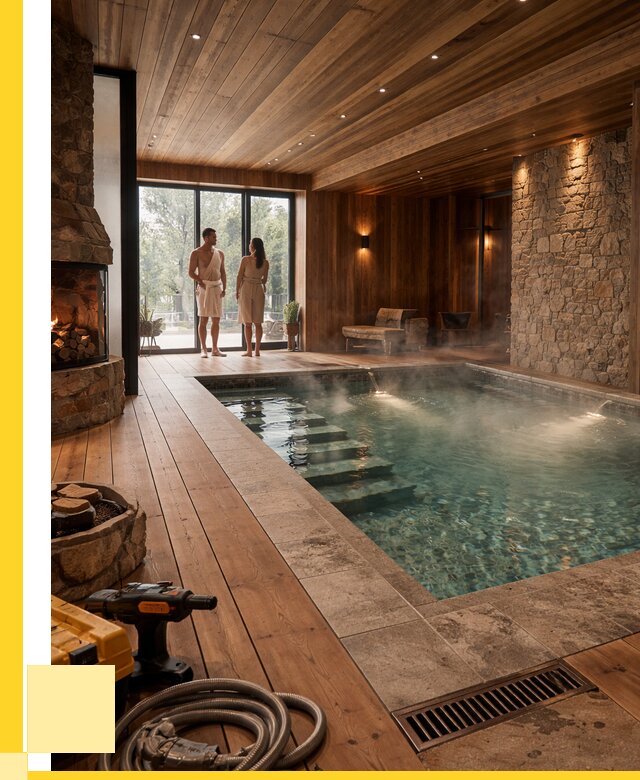 Проекты бань с бассейном под ключ в Устях-Джегуте от 75923 р., ЭриданСтд