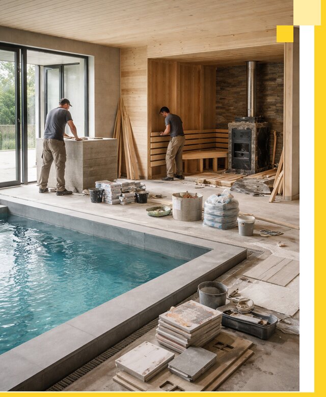 Проектирование и строительство бань с бассейном в Устях-Джегуте