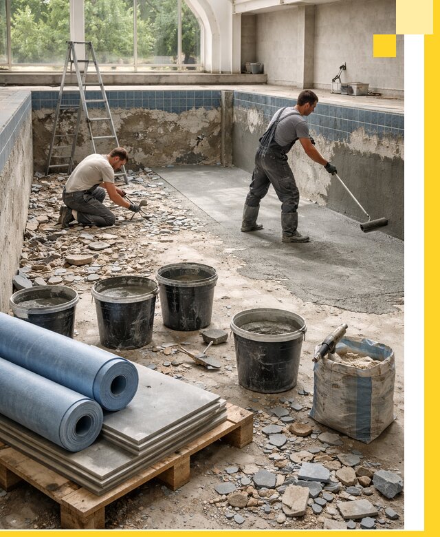 Реконструкция бассейнов в Устях-Джегуте: ремонт, гидроизоляция