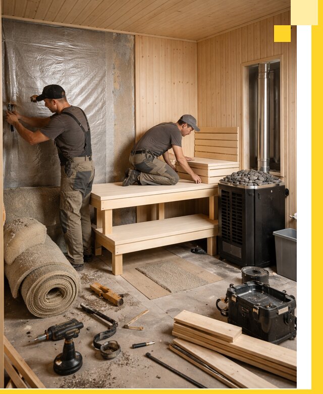 Проекты саун под ключ в Устях-Джегуте дизайн и строительство