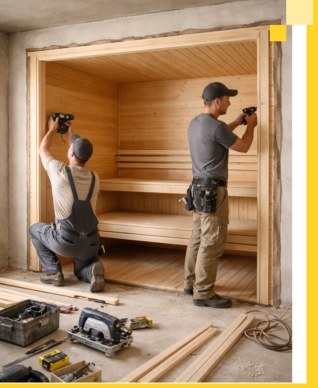 Монтаж саун под ключ в Устях-Джегуте — проектирование и установка