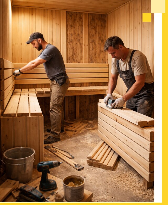 Профессиональный комплексный ремонт саун под ключ в Устях-Джегуте