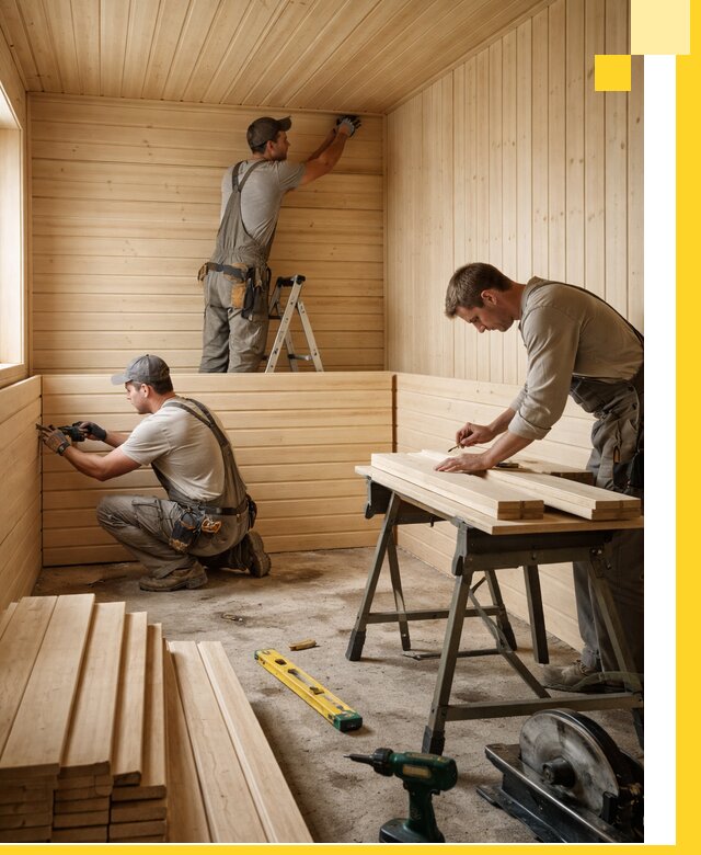 Обшивка саун в Устях-Джегуте из натуральной древесины под ключ