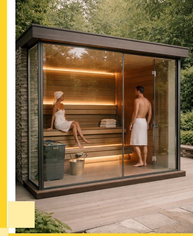 Сауна стеклянная и двери для сауны в Устях-Джегуте от 253075 р. | ЭриданСтд