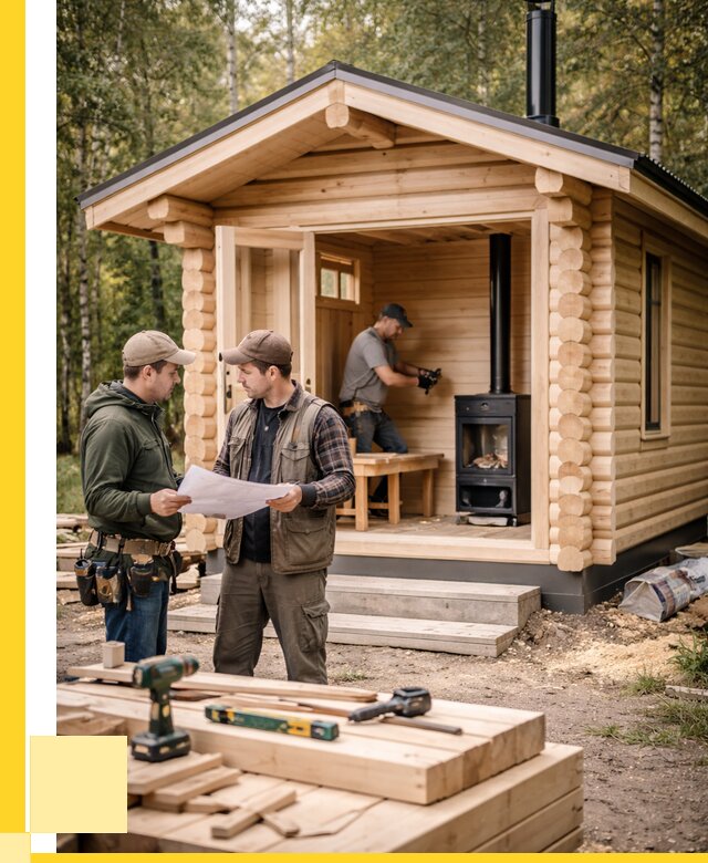 Монтаж бань под ключ в Устях-Джегуте — от 202460 р. | ЭриданСтд