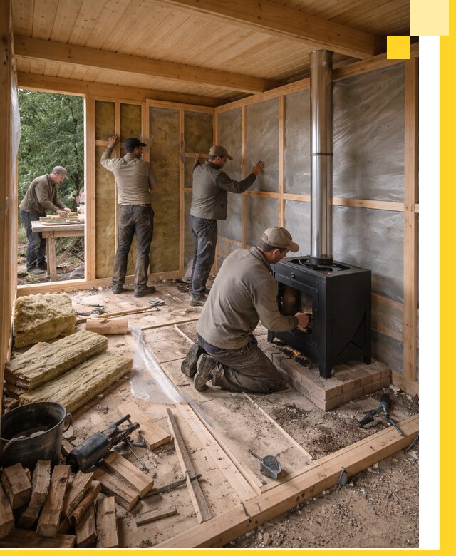 Профессиональный монтаж бань под ключ в Устях-Джегуте для дома