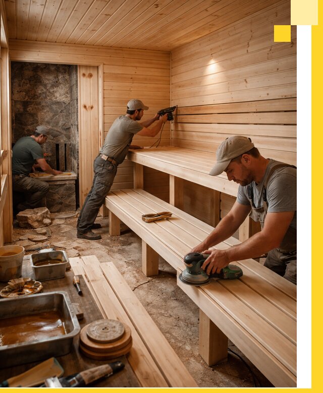 Профессиональная отделка бань в Устях-Джегуте под ключ, с гарантией