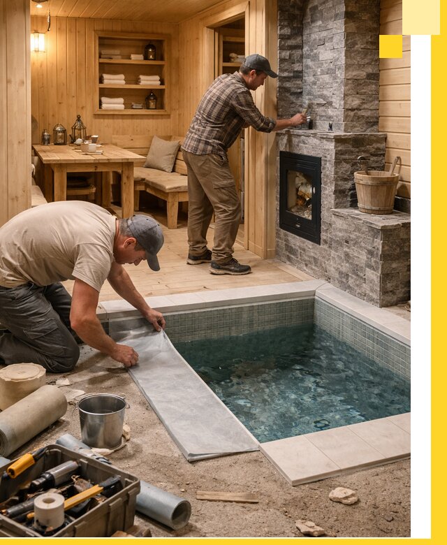 Строительство бань с комнатой отдыха под ключ в Устях-Джегуте