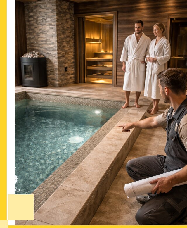 Проект бани с бассейном под ключ в Устях-Джегуте от 65800 р. | ЭриданСтд