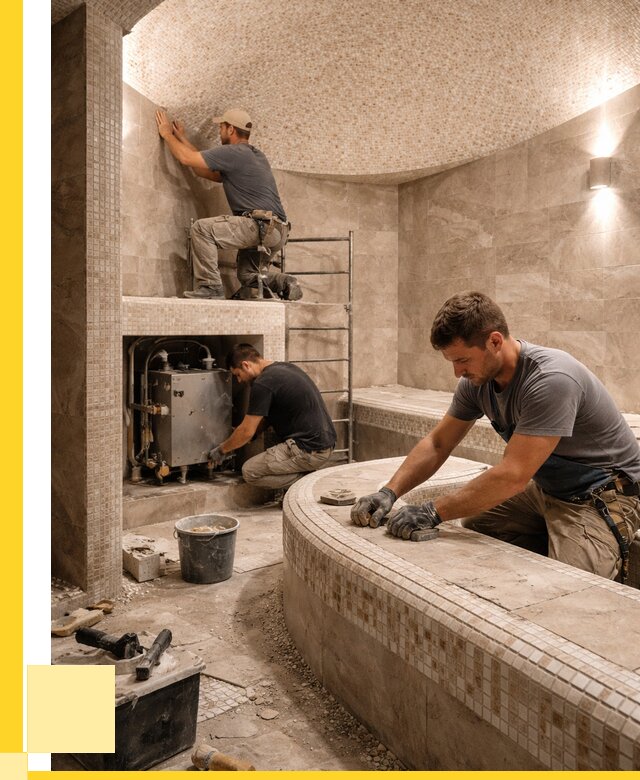 Монтаж хамамов под ключ в Устях-Джегуте от 253075 р. ЭриданСтд