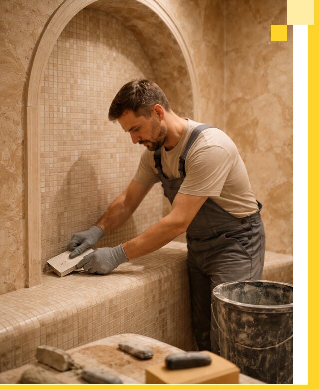 Профессиональная отделка хамамов с мозаикой под ключ в Устях-Джегуте