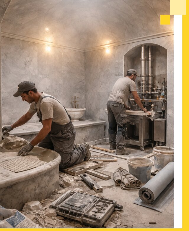 Строительство турецких бань хаммам под ключ в Устях-Джегуте