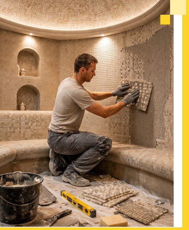 Устройство и монтаж домашнего хамама под ключ в Устях-Джегуте