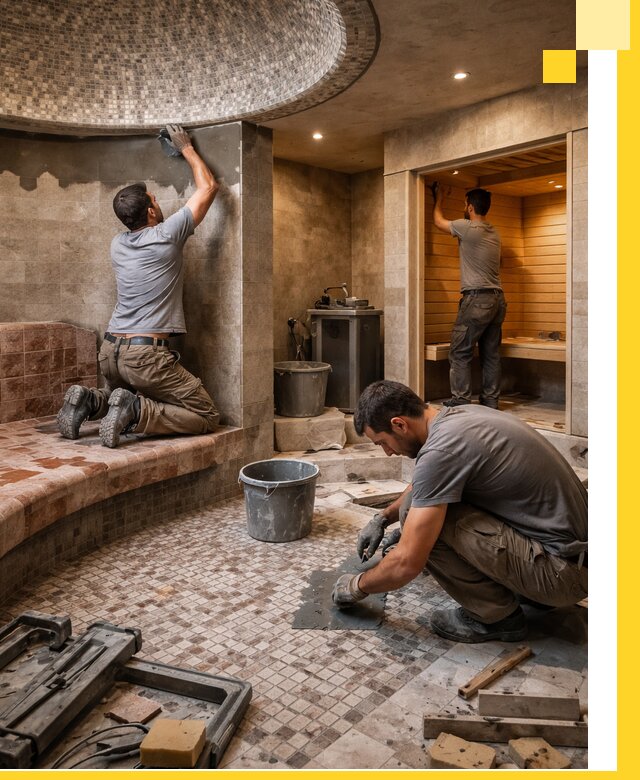 Проект и строительство хамама бани и сауны под ключ в Устях-Джегуте