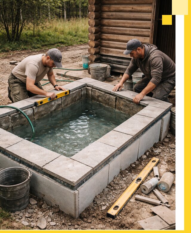 Изготовление и установка холодных купелей под ключ в Устях-Джегуте